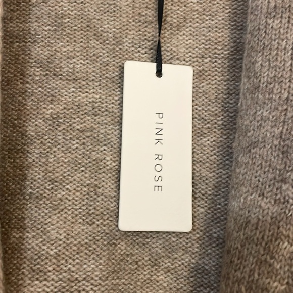 NWT Pink Rose longline cardigan in Stone (oatmeal tan color), size Large - Picture 3 of 11